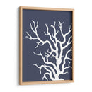 Corales Blancos En Índigo Azul A - Fab Funky | Cuadro decorativo de Canvas Lab