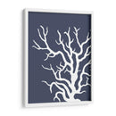 Corales Blancos En Índigo Azul A - Fab Funky | Cuadro decorativo de Canvas Lab
