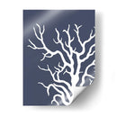 Corales Blancos En Índigo Azul A - Fab Funky | Cuadro decorativo de Canvas Lab