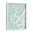 Octopus Tentáculos Blanco En Seafoam - Fab Funky | Cuadro decorativo de Canvas Lab