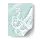 Octopus Tentáculos Blanco En Seafoam - Fab Funky | Cuadro decorativo de Canvas Lab