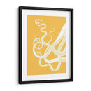 Octopus Tentáculos Blanco En Mostaza - Fab Funky | Cuadro decorativo de Canvas Lab