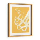 Octopus Tentáculos Blanco En Mostaza - Fab Funky | Cuadro decorativo de Canvas Lab