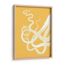 Octopus Tentáculos Blanco En Mostaza - Fab Funky | Cuadro decorativo de Canvas Lab