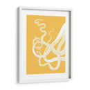 Octopus Tentáculos Blanco En Mostaza - Fab Funky | Cuadro decorativo de Canvas Lab