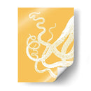 Octopus Tentáculos Blanco En Mostaza - Fab Funky | Cuadro decorativo de Canvas Lab