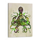 Pulpo De Pescado Verde Y Púrpura - Fab Funky | Cuadro decorativo de Canvas Lab