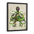 Pulpo De Pescado Verde Y Púrpura - Fab Funky | Cuadro decorativo de Canvas Lab