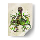 Pulpo De Pescado Verde Y Púrpura - Fab Funky | Cuadro decorativo de Canvas Lab