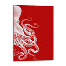 Octopus Rojo Y Blanco B - Fab Funky | Cuadro decorativo de Canvas Lab