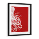 Octopus Rojo Y Blanco B - Fab Funky | Cuadro decorativo de Canvas Lab