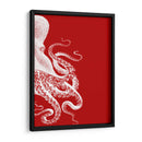 Octopus Rojo Y Blanco B - Fab Funky | Cuadro decorativo de Canvas Lab