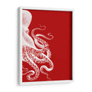 Octopus Rojo Y Blanco B - Fab Funky | Cuadro decorativo de Canvas Lab