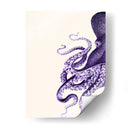 Pulpo Púrpura Y Crema A - Fab Funky | Cuadro decorativo de Canvas Lab
