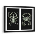 Cangrejos En Negro En 2 Paneles - Fab Funky | Cuadro decorativo de Canvas Lab