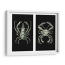 Cangrejos En Negro En 2 Paneles - Fab Funky | Cuadro decorativo de Canvas Lab