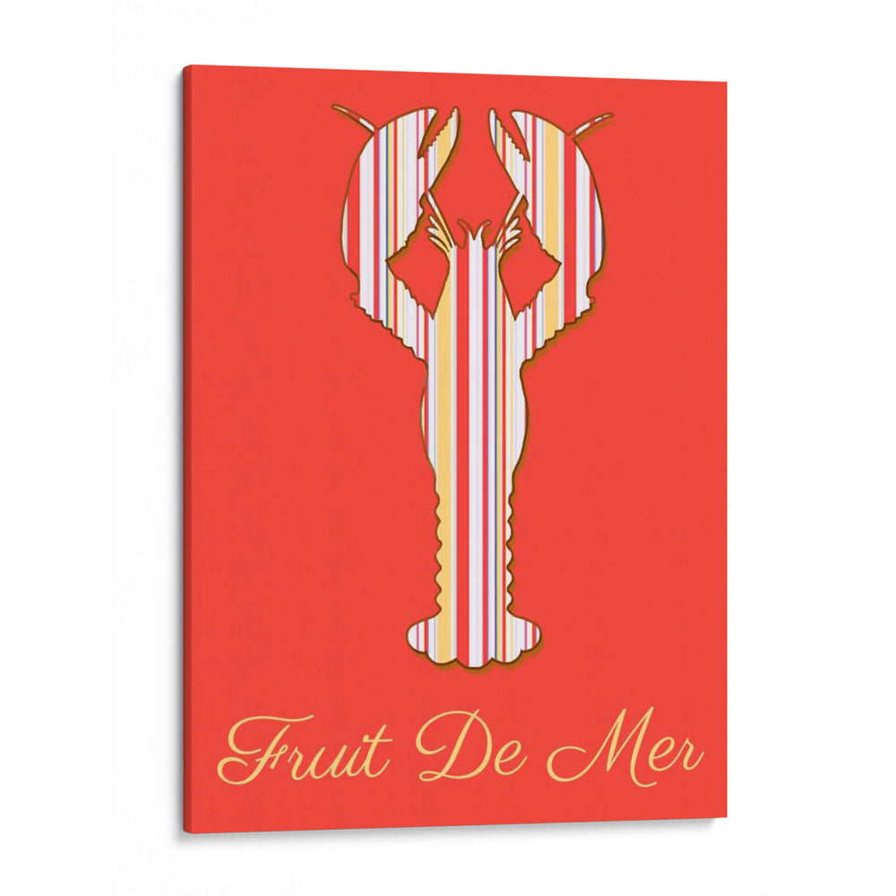 Langosta De Fruit De Mer En Coral - Fab Funky | Cuadro decorativo de Canvas Lab