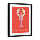 Langosta De Fruit De Mer En Coral - Fab Funky | Cuadro decorativo de Canvas Lab