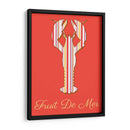 Langosta De Fruit De Mer En Coral - Fab Funky | Cuadro decorativo de Canvas Lab
