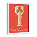 Langosta De Fruit De Mer En Coral - Fab Funky | Cuadro decorativo de Canvas Lab