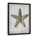 Starfish De Estilo De Madera Angustiado 1 - Fab Funky | Cuadro decorativo de Canvas Lab