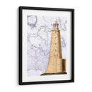 Faro En La Imagen Del Mapa De La Vendimia - Fab Funky | Cuadro decorativo de Canvas Lab