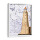 Faro En La Imagen Del Mapa De La Vendimia - Fab Funky | Cuadro decorativo de Canvas Lab