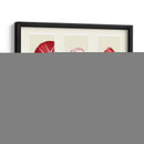 Tres Paneles De Estrella De Mar Erizo De Mar Y Caballito De Mar En Rojo - Fab Funky | Cuadro decorativo de Canvas Lab