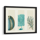 Corales Azules Y Erizos De Mar En 3 Paneles. - Fab Funky | Cuadro decorativo de Canvas Lab