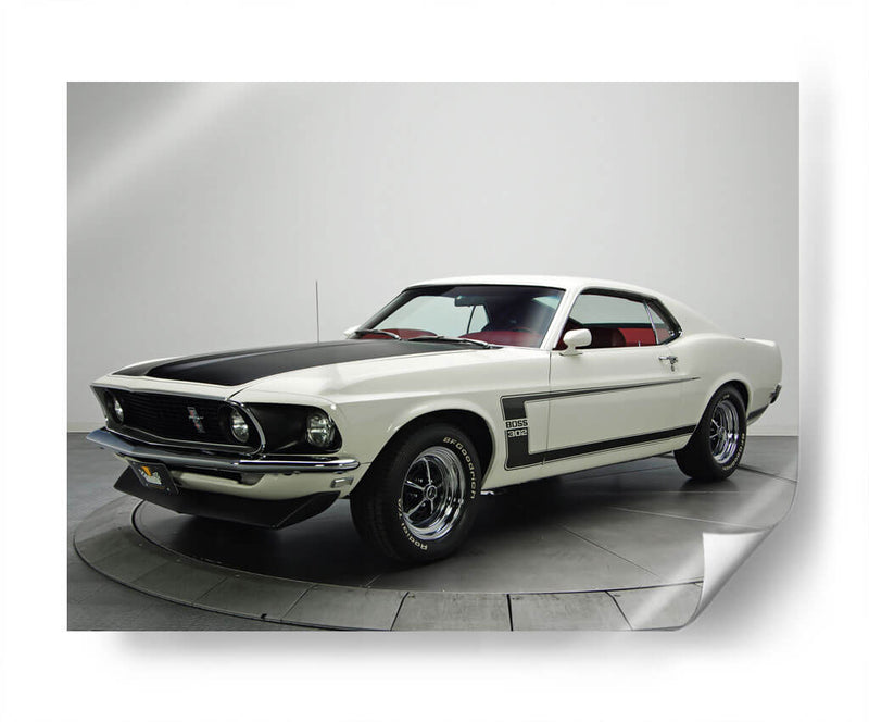 1969 Ford Mustang Boss 302 | Cuadro decorativo de Canvas Lab
