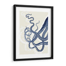 Pulpo Estampado Azul En Crema A - Fab Funky | Cuadro decorativo de Canvas Lab