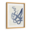 Pulpo Estampado Azul En Crema A - Fab Funky | Cuadro decorativo de Canvas Lab