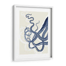 Pulpo Estampado Azul En Crema A - Fab Funky | Cuadro decorativo de Canvas Lab
