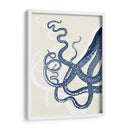 Pulpo Estampado Azul En Crema A - Fab Funky | Cuadro decorativo de Canvas Lab