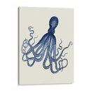 Pulpo Estampado Azul En Crema C - Fab Funky | Cuadro decorativo de Canvas Lab