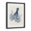 Pulpo Estampado Azul En Crema C - Fab Funky | Cuadro decorativo de Canvas Lab