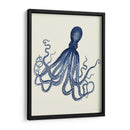 Pulpo Estampado Azul En Crema C - Fab Funky | Cuadro decorativo de Canvas Lab