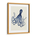 Pulpo Estampado Azul En Crema C - Fab Funky | Cuadro decorativo de Canvas Lab