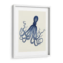 Pulpo Estampado Azul En Crema C - Fab Funky | Cuadro decorativo de Canvas Lab