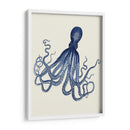 Pulpo Estampado Azul En Crema C - Fab Funky | Cuadro decorativo de Canvas Lab