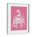 Octopus Blanco En Rosa A - Fab Funky | Cuadro decorativo de Canvas Lab