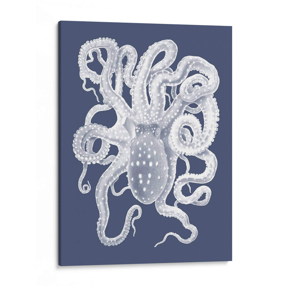 Pulpo Blanco En El Azul Índigo A - Fab Funky | Cuadro decorativo de Canvas Lab