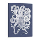 Pulpo Blanco En El Azul Índigo A - Fab Funky | Cuadro decorativo de Canvas Lab