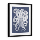 Pulpo Blanco En El Azul Índigo A - Fab Funky | Cuadro decorativo de Canvas Lab