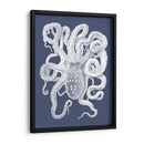 Pulpo Blanco En El Azul Índigo A - Fab Funky | Cuadro decorativo de Canvas Lab