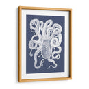 Pulpo Blanco En El Azul Índigo A - Fab Funky | Cuadro decorativo de Canvas Lab