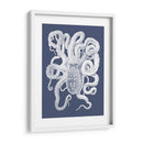 Pulpo Blanco En El Azul Índigo A - Fab Funky | Cuadro decorativo de Canvas Lab