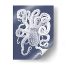 Pulpo Blanco En El Azul Índigo A - Fab Funky | Cuadro decorativo de Canvas Lab