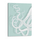 Pulpo Blanco En Seafoam C - Fab Funky | Cuadro decorativo de Canvas Lab