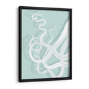 Pulpo Blanco En Seafoam C - Fab Funky | Cuadro decorativo de Canvas Lab